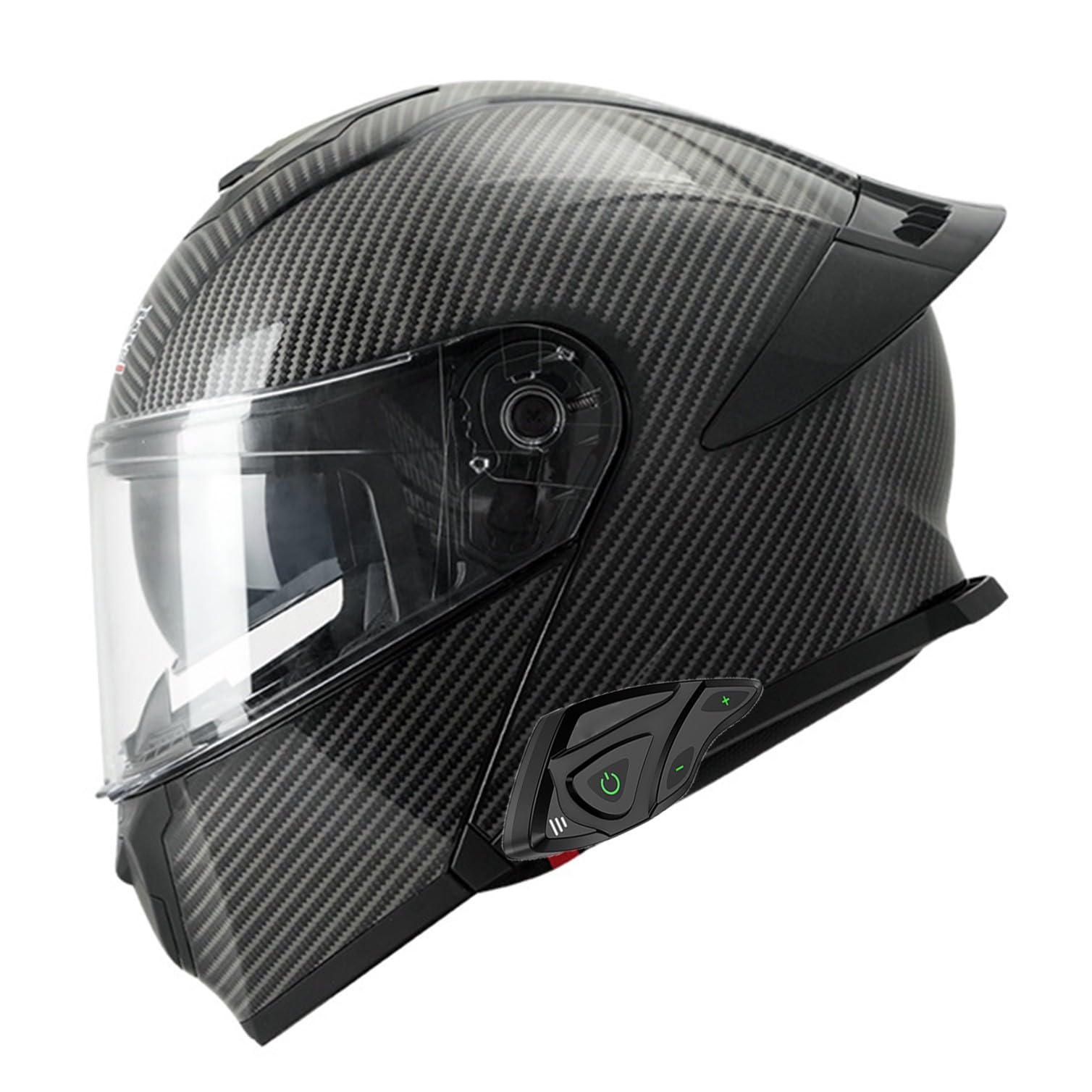 Motorradhelm Bluetooth Klapphelm Motorrad Mann Frau Modularer Vollgesichtshelm mit Doppelvisier, Moped-Roller-Helm für Erwachsene DOT/ECE-geprüft 9,M=57-58CM von JunPing