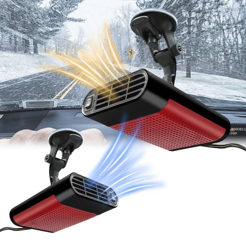 Junerain Auto Heizungs Defroster 12V 2 in 1 tragbare Auto Heizung und Kühlung Auto Ventilator Auto Windschutzscheiben Defroster Demister schnelle Heizung Auto Heizung Defrost Defogger von Junerain