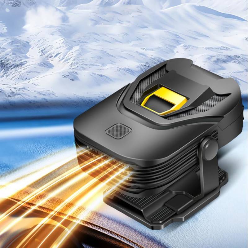 Junerain Auto Hheizung 2-in-1 Tragbare Autoheizung 12V 150W Antibeschlag Autoenteiser for Windschutzscheibe, Auto Wärmegebläse schnelles Aufheizen und Kühlen Autoenteiser Winter Auto Kits von Junerain