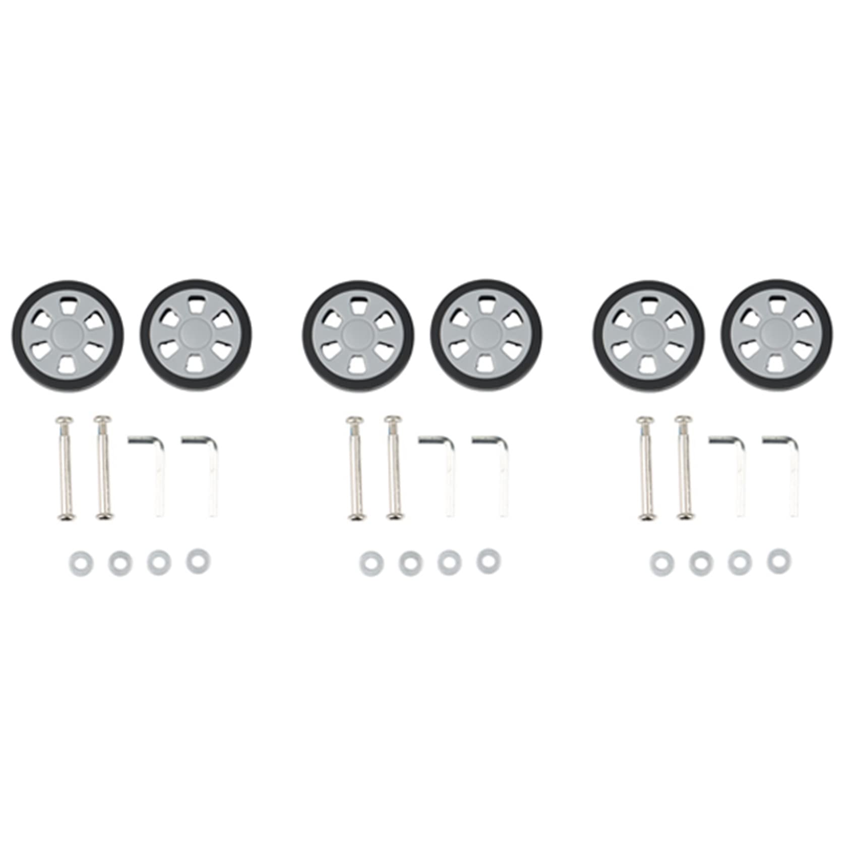 Junguluy 10 x Gepäckzubehör, Räder, Flugzeug, Koffer, Riemenscheibe, Mute Rad, Verschleiß, Teile-Reparatur, 60 x 12 mm von Junguluy