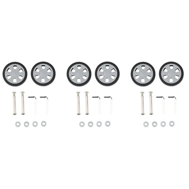 Junguluy 10 x Gepäckzubehör, Räder, Flugzeug, Koffer, Riemenscheibe, Mute Rad, Verschleiß, Teile-Reparatur, 60 x 12 mm von Junguluy