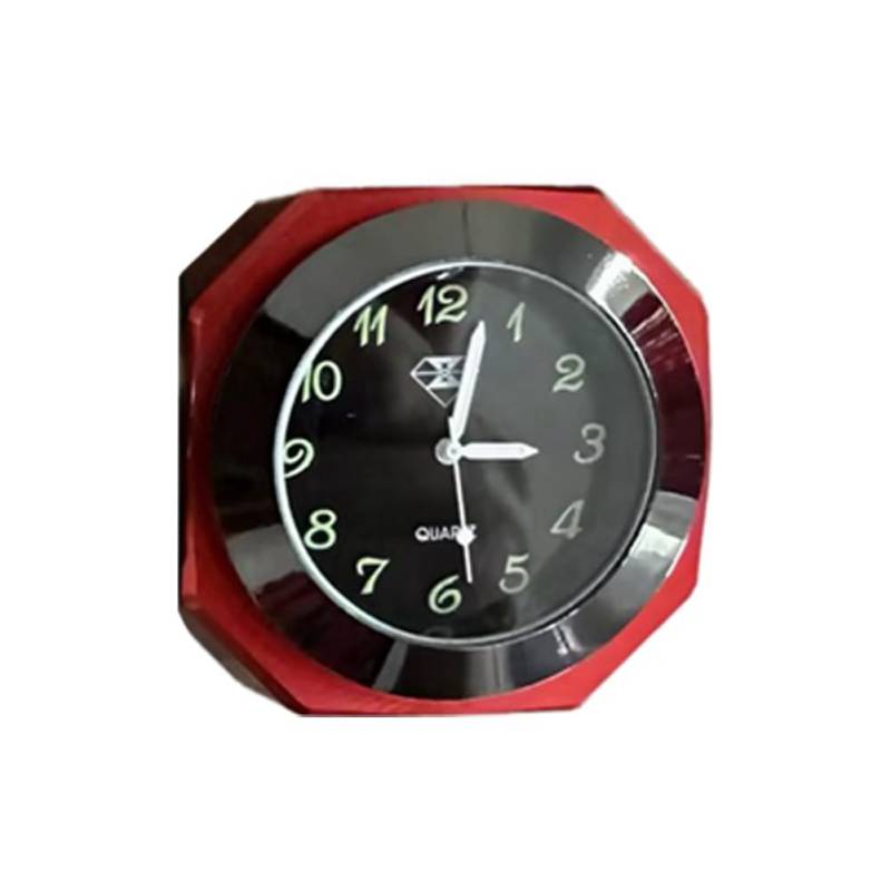 Junguluy Motorrad-Uhr, wasserdichte Halterung, Quarzuhr, leuchtende Uhr für 22–28 mm Lenker, Schwarz / Rot von Junguluy