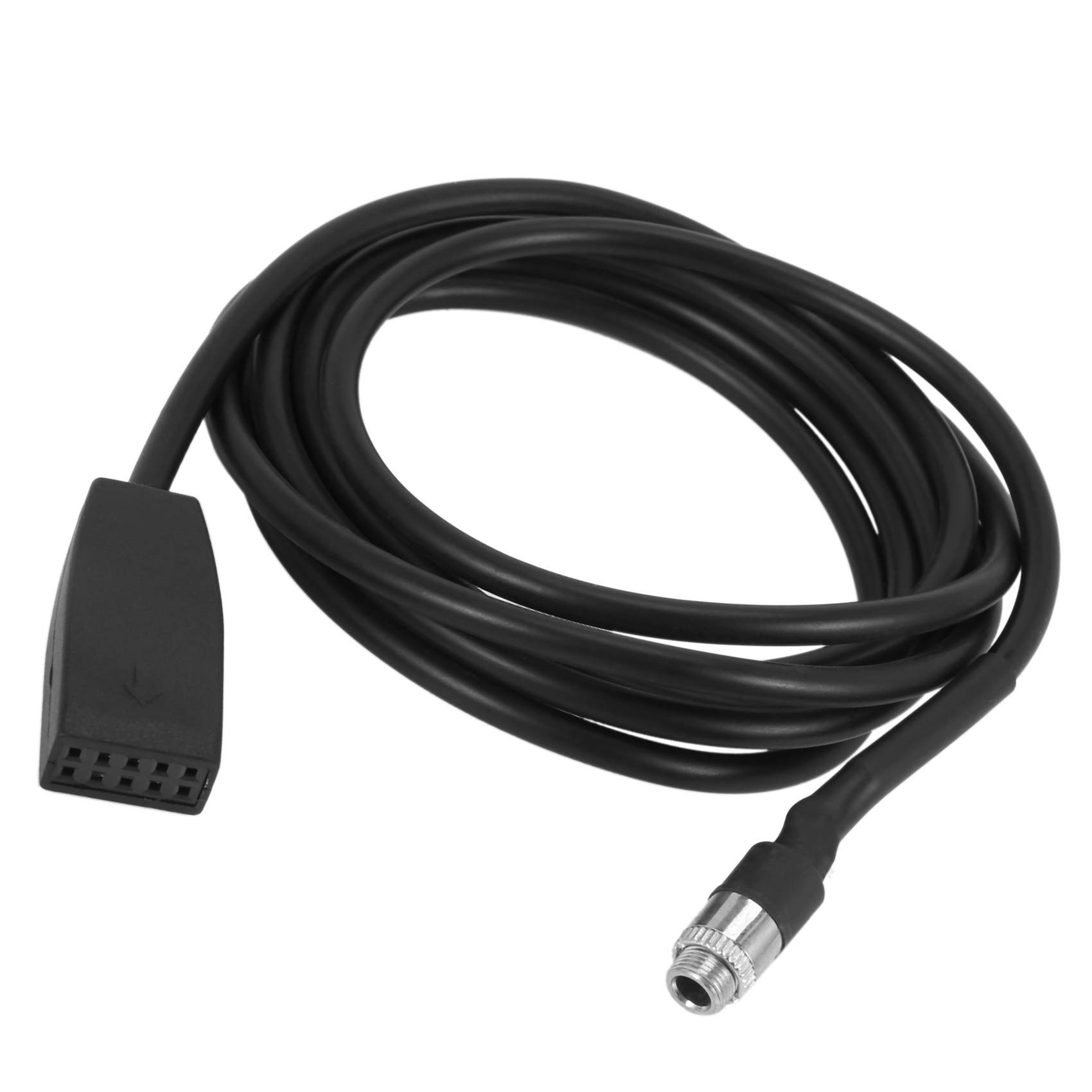 Junguluy Schwarz 10 Pin 3,5 mm Klinkenbuchse Auto USB AUX IN Adapter Kabel für E39 E53 BM54 X5 E46 von Junguluy