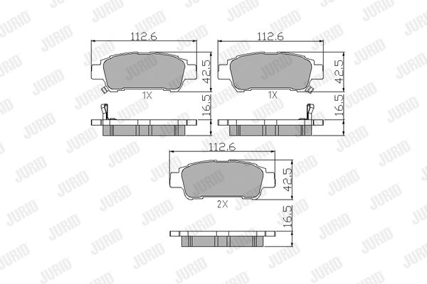 Bremsbelagsatz, Scheibenbremse Hinterachse Jurid 572512J von Jurid