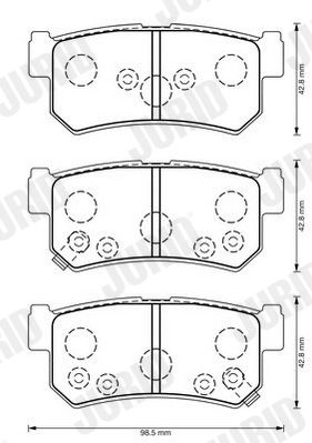 Bremsbelagsatz, Scheibenbremse Hinterachse Jurid 573377J von Jurid