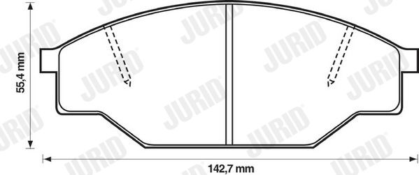 Bremsbelagsatz, Scheibenbremse Vorderachse Jurid 572363J von Jurid