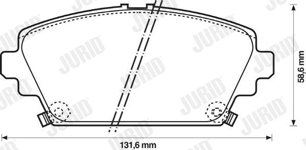 Bremsbelagsatz, Scheibenbremse Vorderachse Jurid 572429J von Jurid