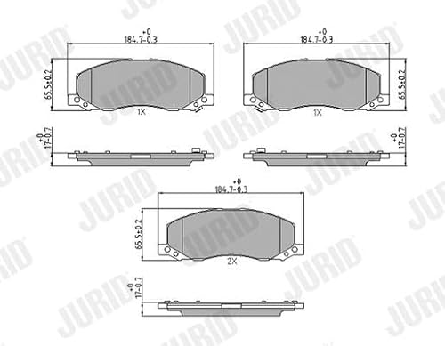 Jurid 573326J Bremsbelagsatz, Scheibenbremse von Jurid