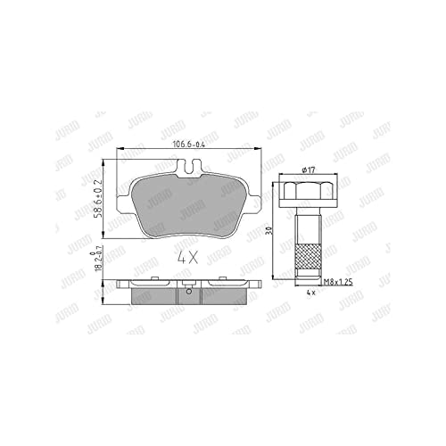 Jurid 573370J Bremsbelagsatz, Scheibenbremse von Jurid