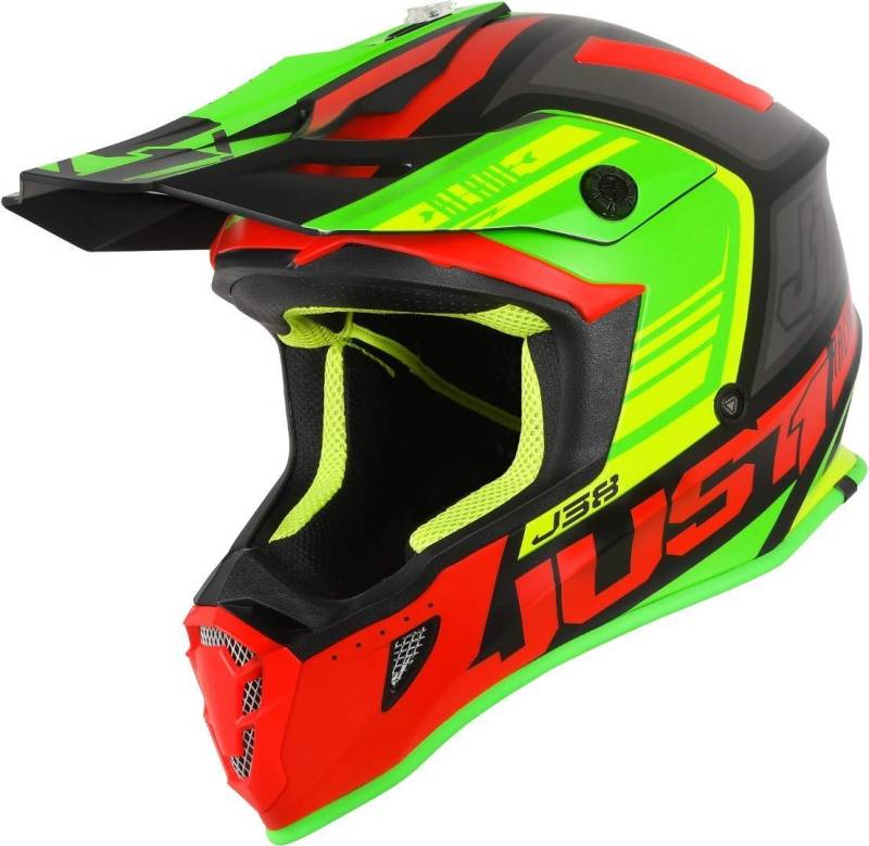 Just 1 Helmets J38 Blade L Red-Lime-Black von JUST1