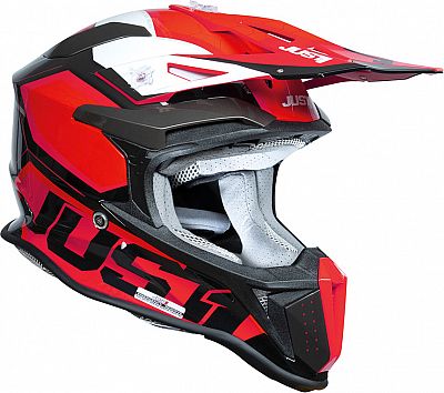 Just1 J18-F Hexa, Motocrosshelm - Matt Rot/Schwarz/Weiß - L von Just1