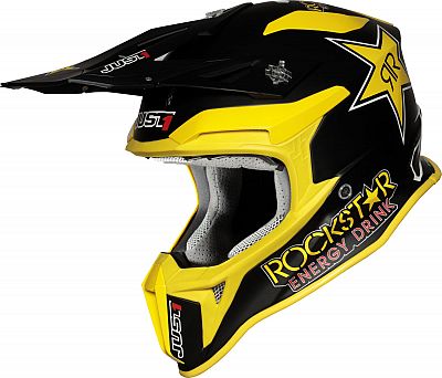 Just1 J18 Rockstar, Motocrosshelm - Schwarz/Gelb - S von Just1