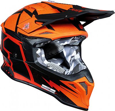 Just1 J39 Poseidon, Motocrosshelm - Neon-Orange/Schwarz - L von Just1