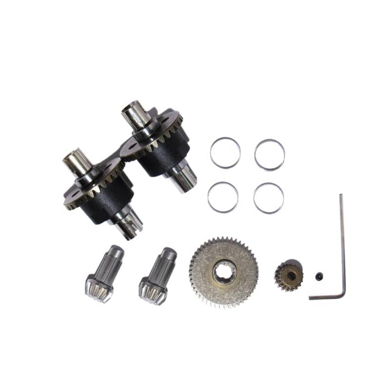 Juuewrryg Metall-Differential-Upgrade-Ritzel, Hauptzahnrad, Motorzahnrad und Schraubensatzteil für 1:16 16101 16102 16103 RC-Car von Juuewrryg