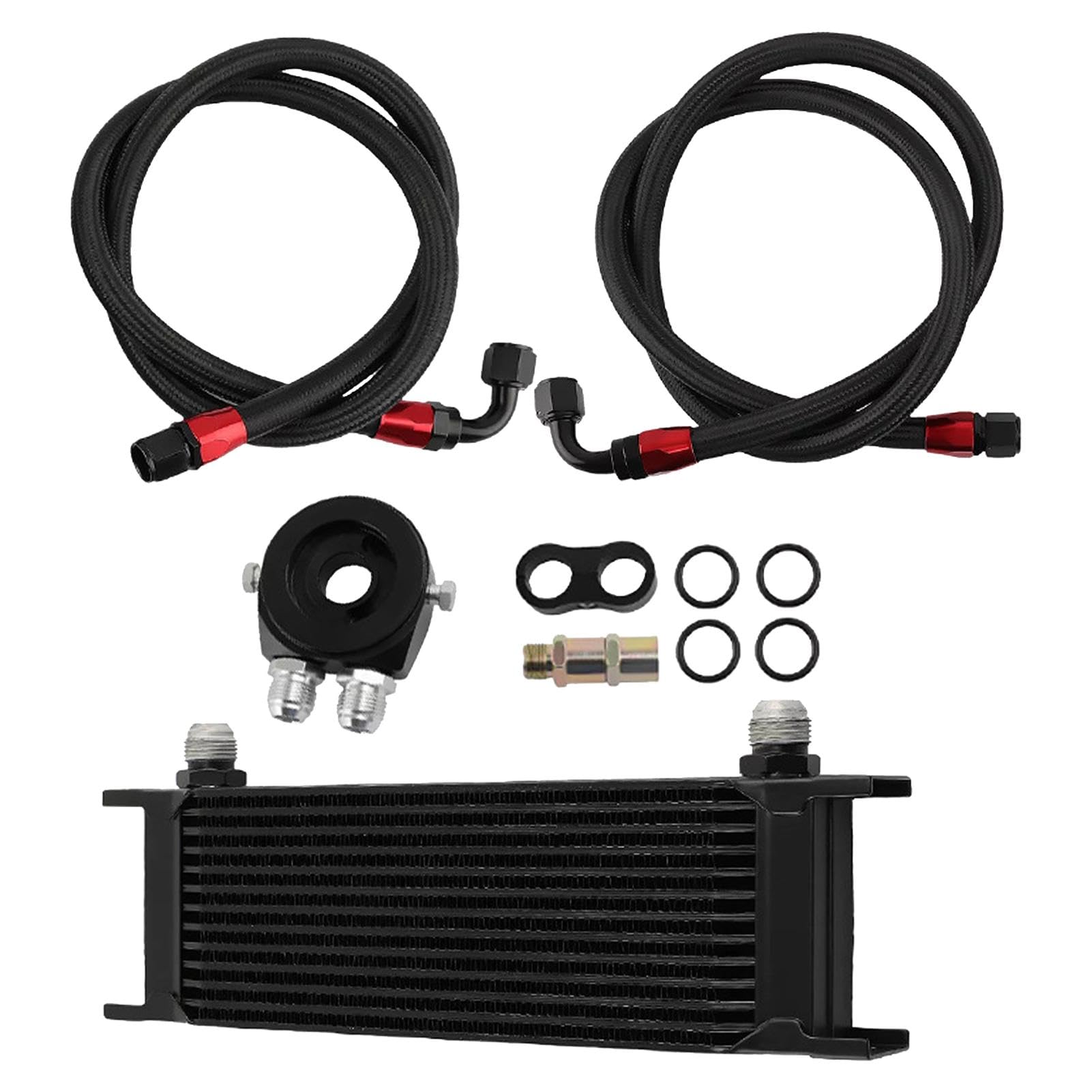 Oil Cooler Kit for Engines, Transmission Cooler Engine Cooling,13 Rows Cooler Kit, Radiator Oil Cooler Engine Parts, Transmission Engine Cooler, Car Accessories, 12.87x3.66x2.17 inches von Jvjggag