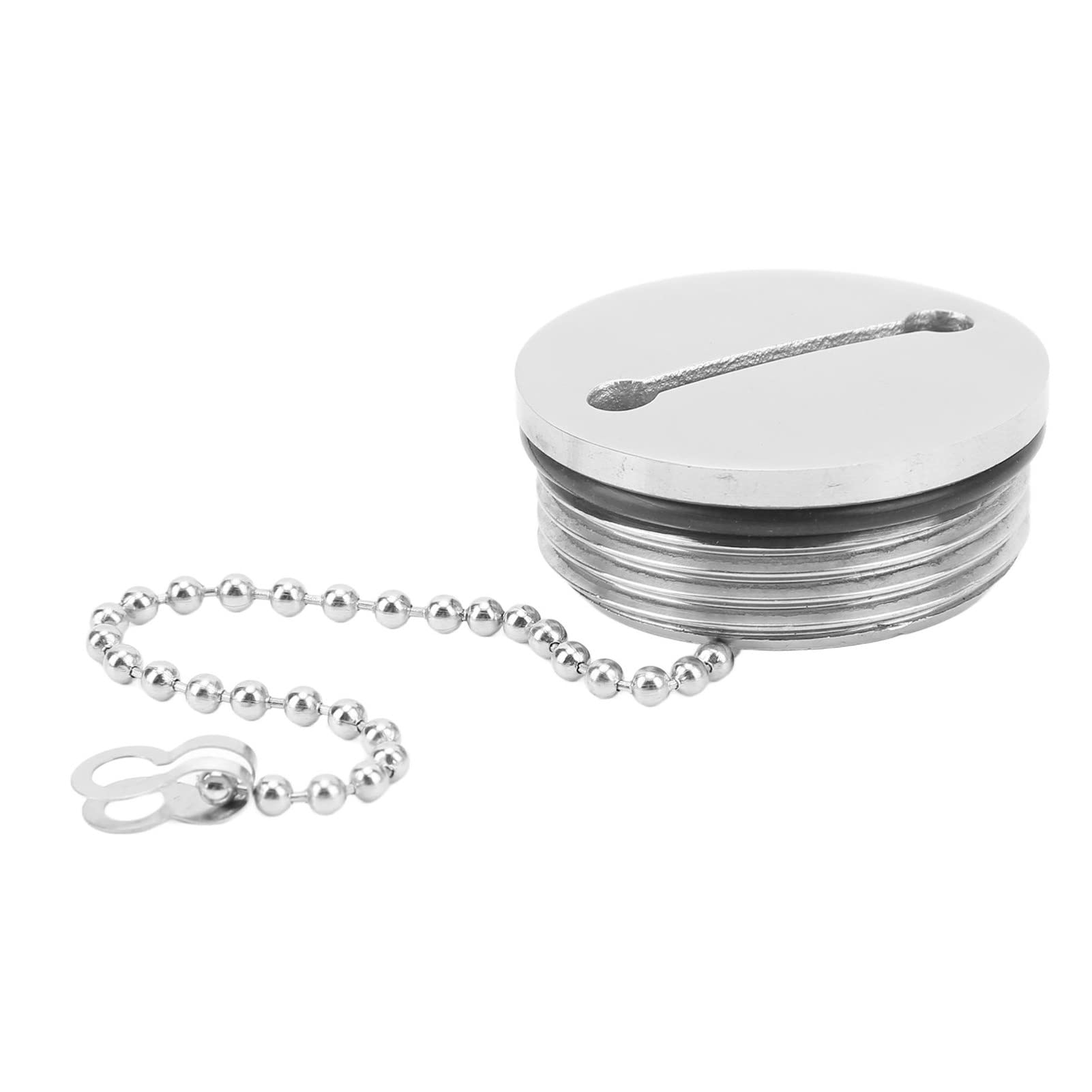 Jwthee 38 mm/50 mm Edelstahl-Ersatzkappe und Kette für Deckseinfüllstutzen, Deckseinfüllstutzen-Schiffszubehör für Boote, Yachten, Wohnwagen, hochglanzpolierte Köpfe (38 MM) von Jwthee