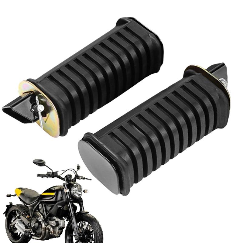 Motorcycle Rear Footrest, Passenger Footrest, 1 Pair Rubber Metal Sturdy Rear Pedal, Anti Slip Rear Footrest, Multifunctional Pedal Bracket Rest, Easy To Use Motorcycle Rear Footrest For Motorcycle von Jyxuyy