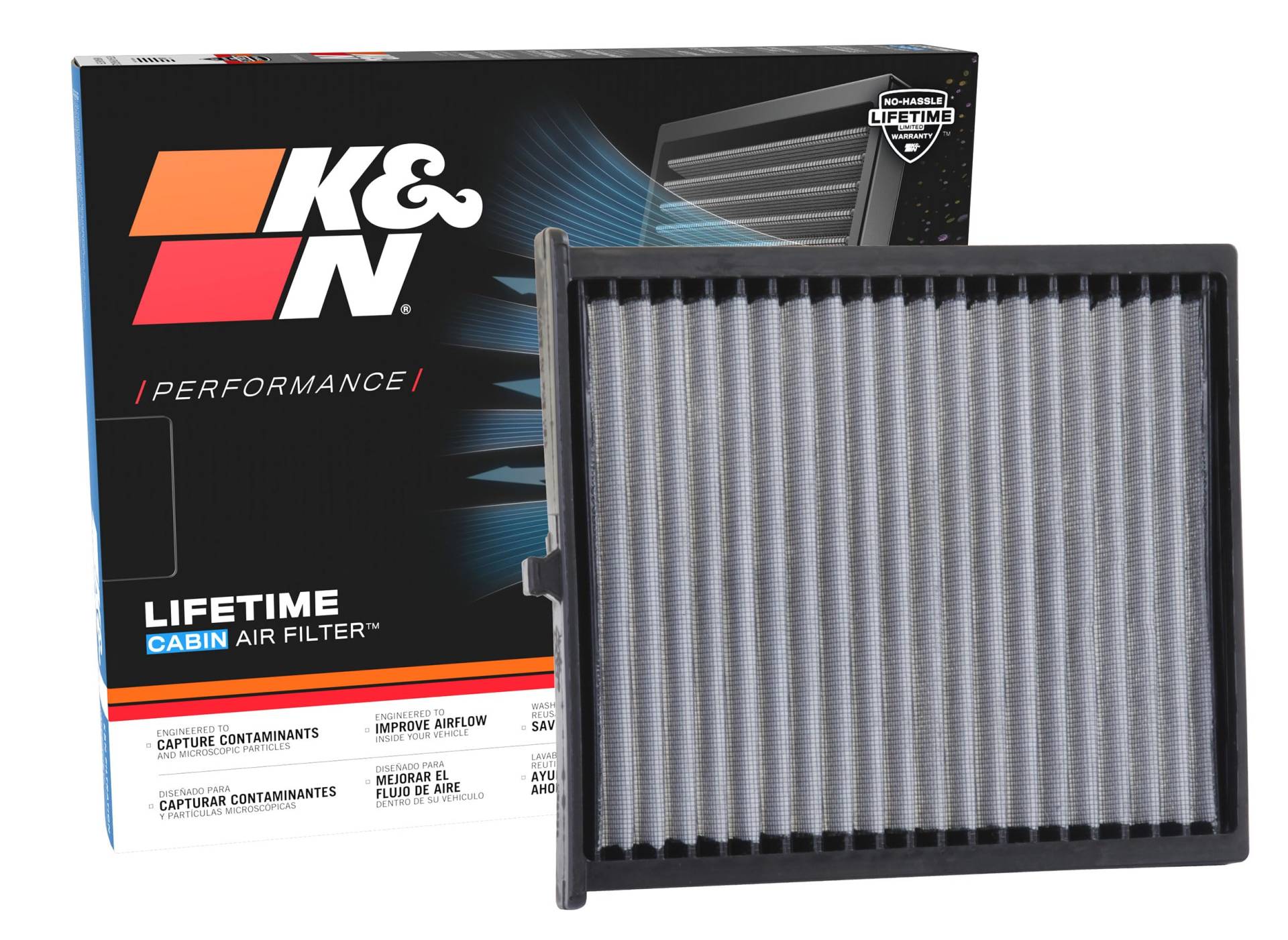 K&N VF2002 KFZ Innenraumluftfilter Weiß von K&N