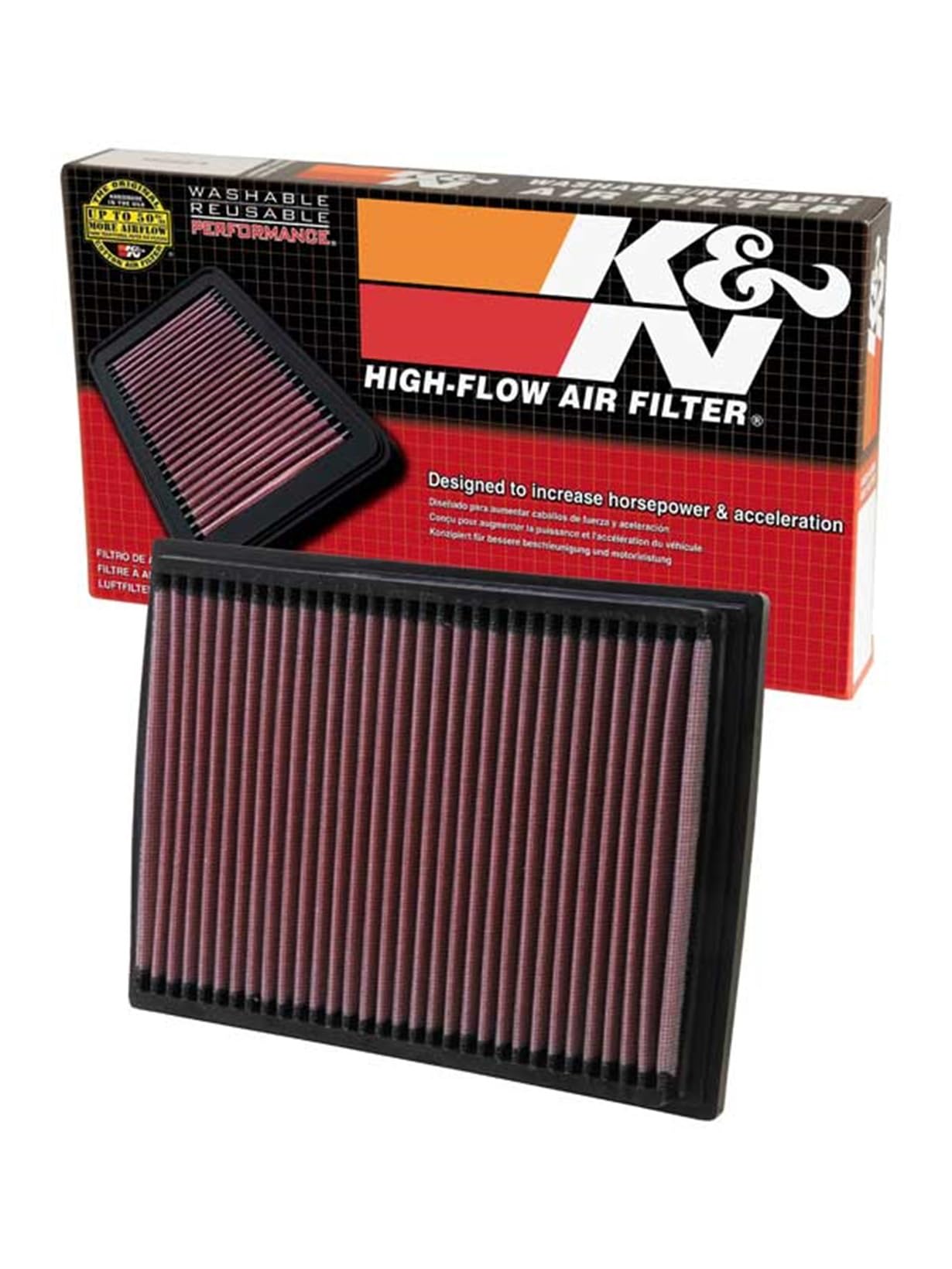 K&N 33-2201 Motorluftfilter: Hochleistung, Prämie, Abwaschbar, Ersatzfilter,Erhöhte Leistung, 2000-2014 (Tucson, Coupe, Tiburon II, Elantra, Sportage, V5, andere ausgewählte modelle) von K&N