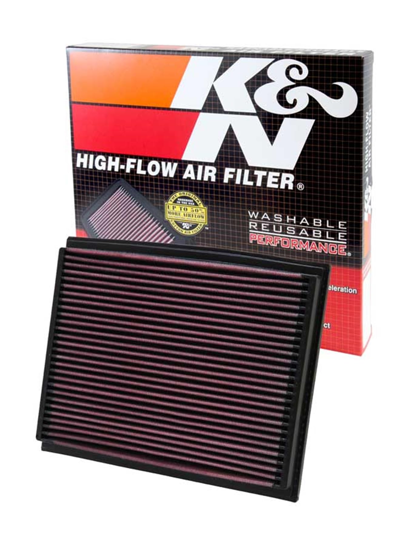 K&N 33-2209 Motorluftfilter: Hochleistung, Prämie, Abwaschbar, Ersatzfilter,Erhöhte Leistung, 2000-2013 (A4 Cabriolet, S4, RS4, A4 Quattro Cariolet, A4, A4 Quattro, Exeo) von K&N