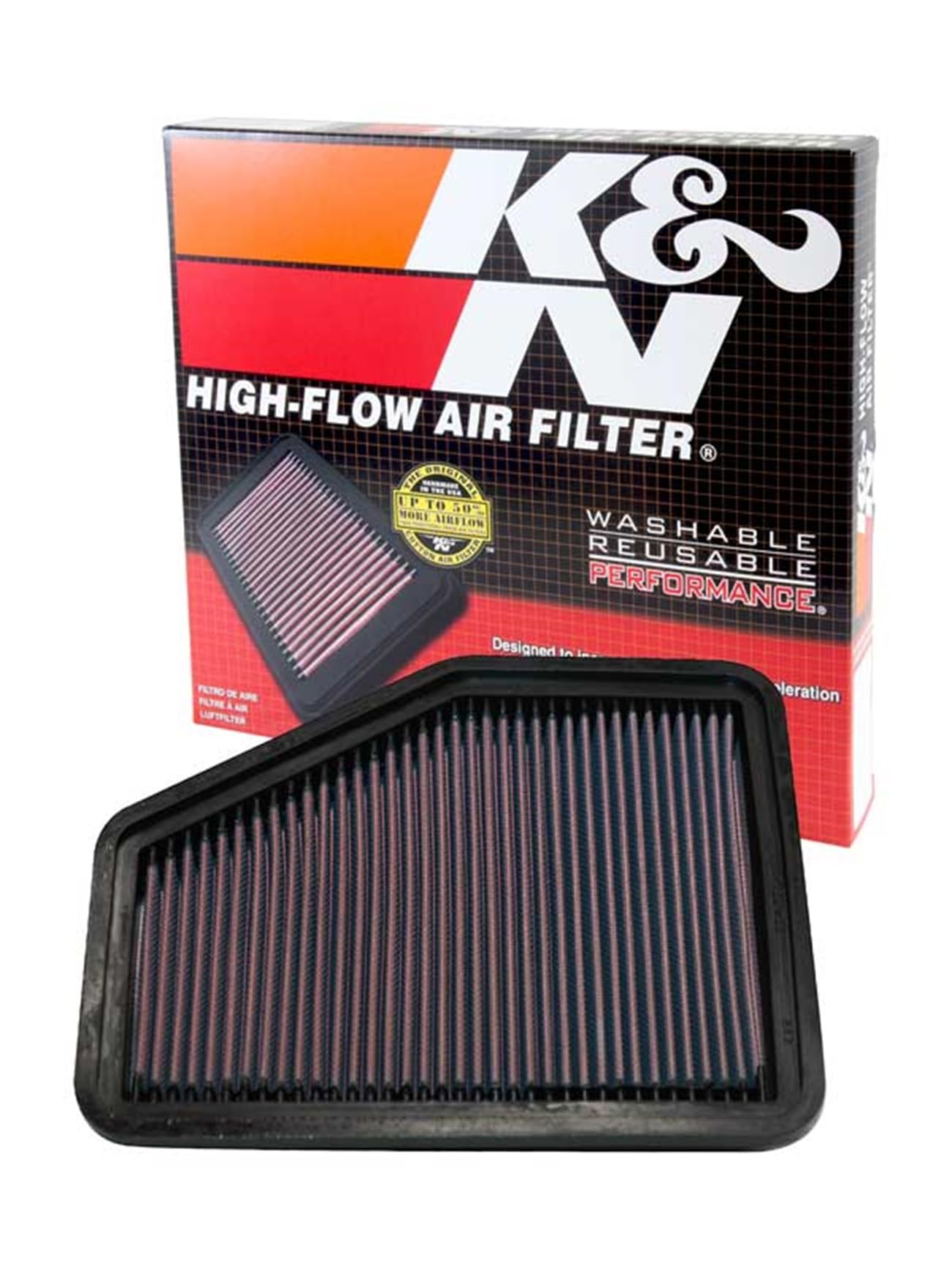 K&N 33-2220 Motorluftfilter: Hochleistung, Prämie, Abwaschbar, Ersatzfilter,Erhöhte Leistung, 2000-2015 (Crown Royal, Soarer, Crown, GS 450h, SC 430, GS 300) von K&N