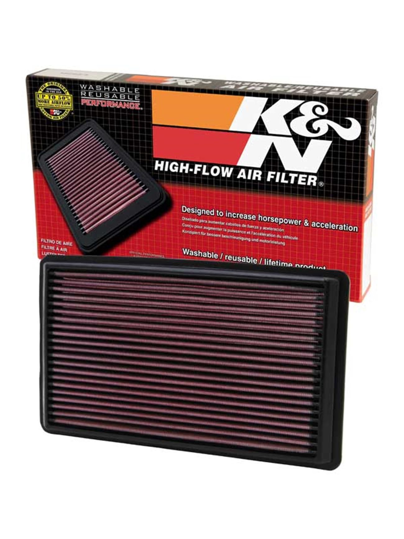 K&N 33-2232 Motorluftfilter: Hochleistung, Prämie, Abwaschbar, Ersatzfilter,Erhöhte Leistung, 1986-2008 (Impreza II, WRX STI, Forester, Legacy, Outback, Liberty, SVX, Loyale, Alcyone, RX) von K&N