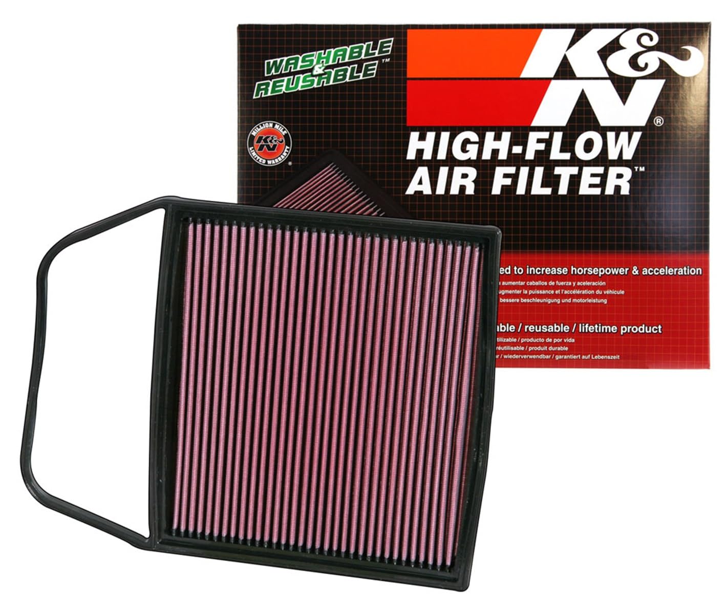 K&N 33-2367 Motorluftfilter: Hochleistung, Prämie, Abwaschbar, Ersatzfilter,Erhöhte Leistung, 2006-2017 (Z4, Z4 sDrive 35i, 335is, Z4 3.5 sDrive I, 1 Series M, 135i, andere ausgewählte modelle) von K&N