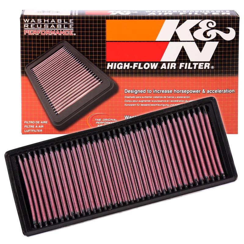 K&N 33-2417 Motorluftfilter: Hochleistung, Prämie, Abwaschbar, Ersatzfilter,Erhöhte Leistung, 2007-2015 (Fortwo, Cabrio II) von K&N