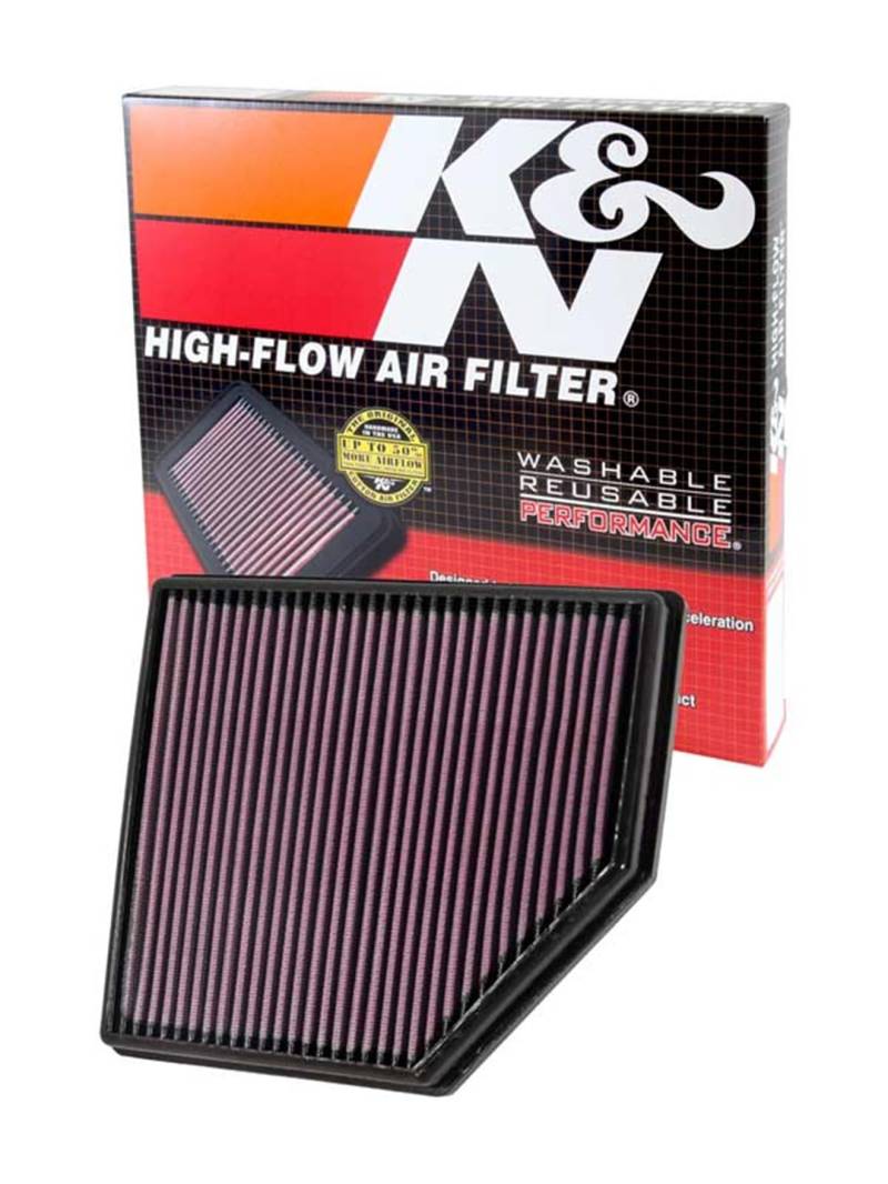 K&N 33-2418 Motorluftfilter: Hochleistung, Prämie, Abwaschbar, Ersatzfilter,Erhöhte Leistung, 2006-2016 (S60, V60, XC60, S60 II, S80, S80L, V70 II, V70 III, XC 70, XC 70 II) von K&N