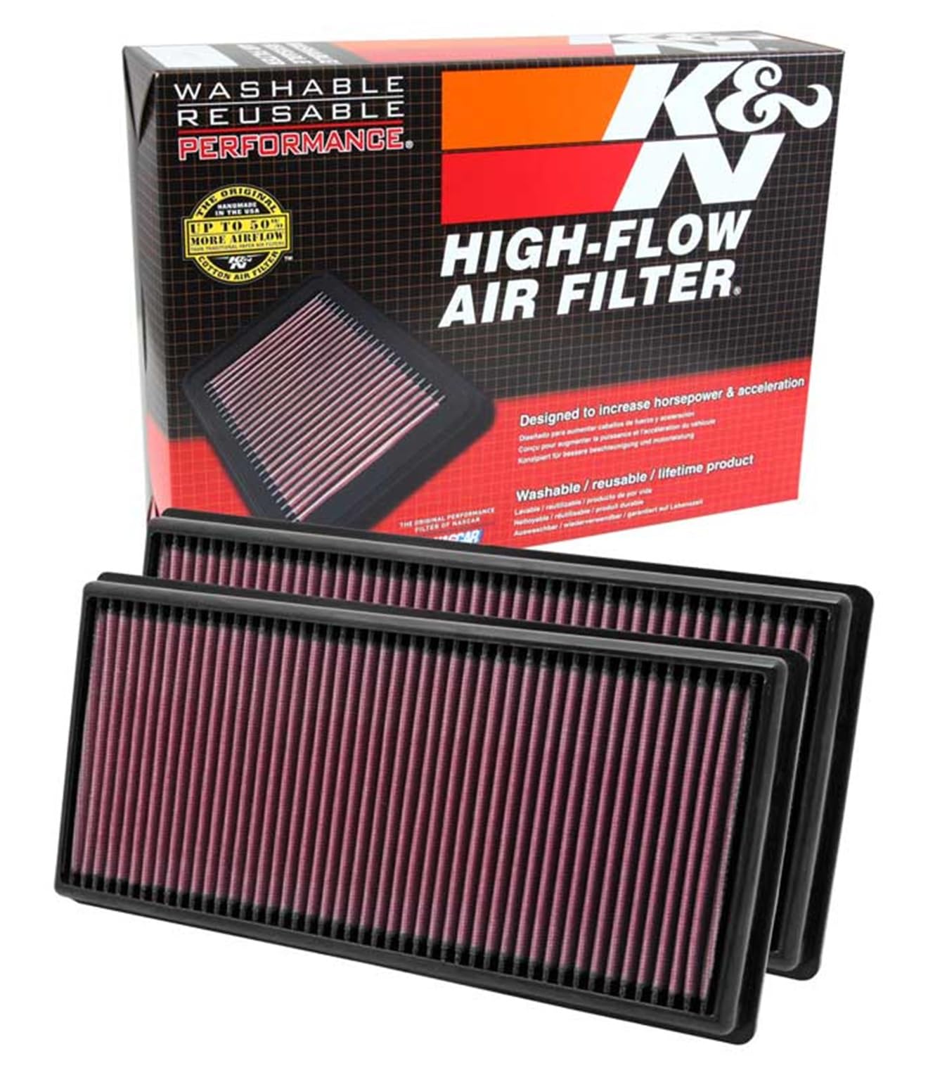 K&N 33-2446 Motorluftfilter: Hochleistung, Prämie, Abwaschbar, Ersatzfilter,Erhöhte Leistung, 2009-2018 (Discovery, Range Rover, LR4) von K&N