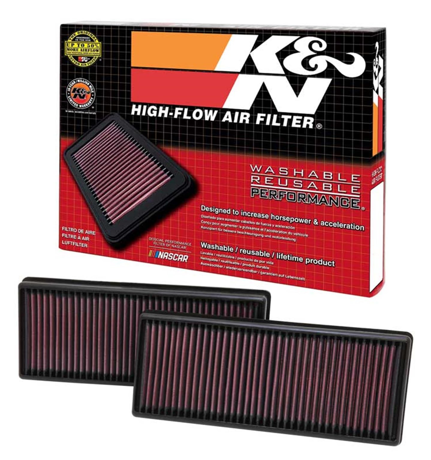 K&N 33-2474 Motorluftfilter: Hochleistung, Prämie, Abwaschbar, Ersatzfilter,Erhöhte Leistung, 2011-2019 (GLE, GLS, SL, CL, E, SL, G) von K&N