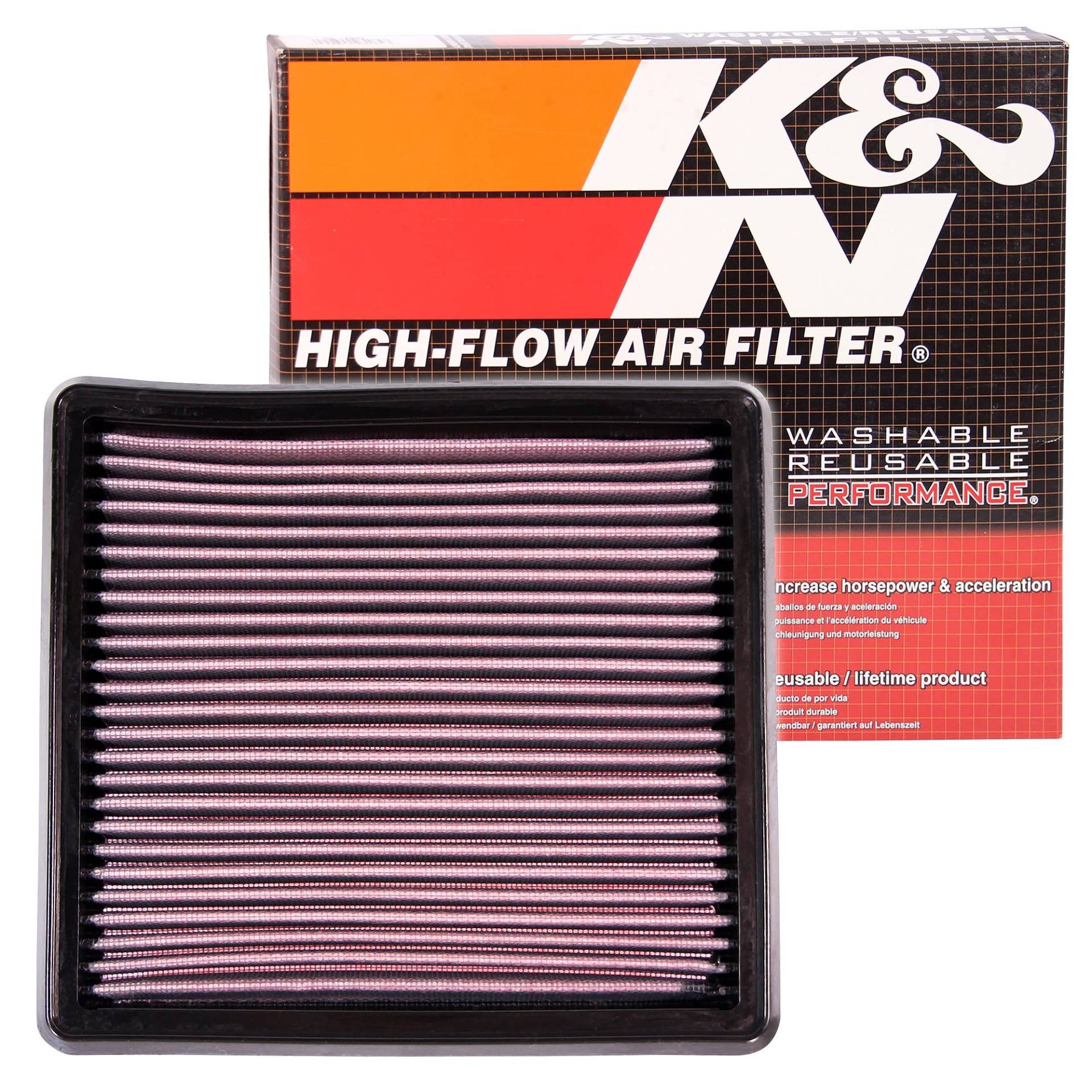 K&N 33-2935 Motorluftfilter: Hochleistung, Prämie, Abwaschbar, Ersatzfilter,Erhöhte Leistung, 2005-2019 (Mito, Doblo, Punto, Pratico, Linea, Combo, Tour, Corsa, Corsa Mk III) von K&N