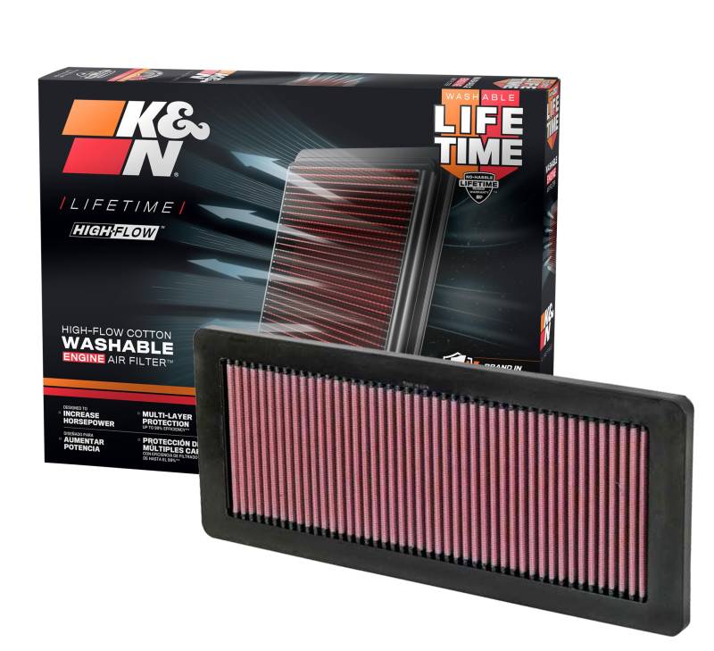 K&N 33-2936 Motorluftfilter: Hochleistung, Prämie, Abwaschbar, Ersatzfilter,Erhöhte Leistung, 2007-2019 (DS3, DS4, DS5, DS7, Grandland, Cooper Countryman, C5, C4L) von K&N