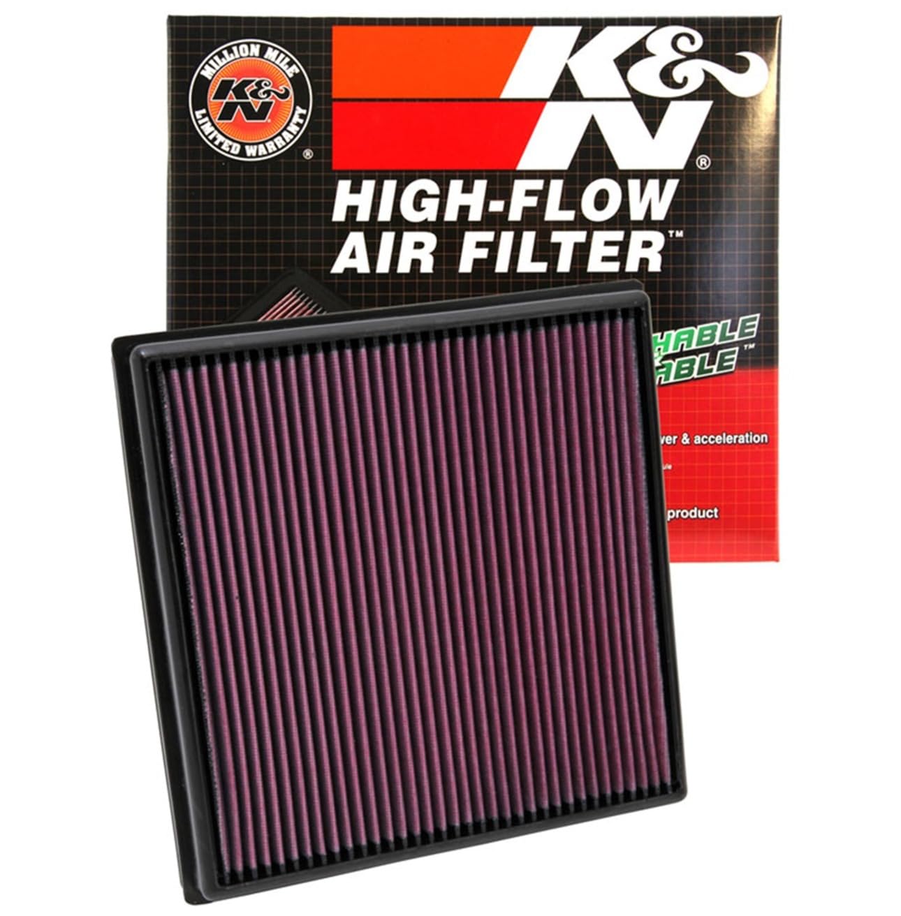 K&N 33-2966 Motorluftfilter: Hochleistung, Prämie, Abwaschbar, Ersatzfilter,Erhöhte Leistung, 2009-2019 (Zafira Tourer, Astra J, Astra MK6, Astra PJ, Verano, Cruze) von K&N