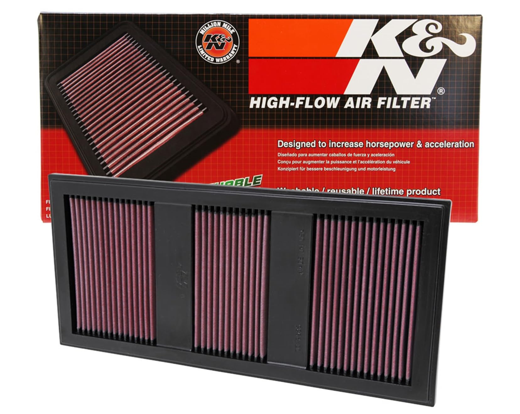 K&N 33-2985 Motorluftfilter: Hochleistung, Prämie, Abwaschbar, Ersatzfilter,Erhöhte Leistung, 2011-2017 (S400 Hybrid, E350, SLK, C350, E400, GLK350, ML350, E 400, andere ausgewählte modelle) von K&N