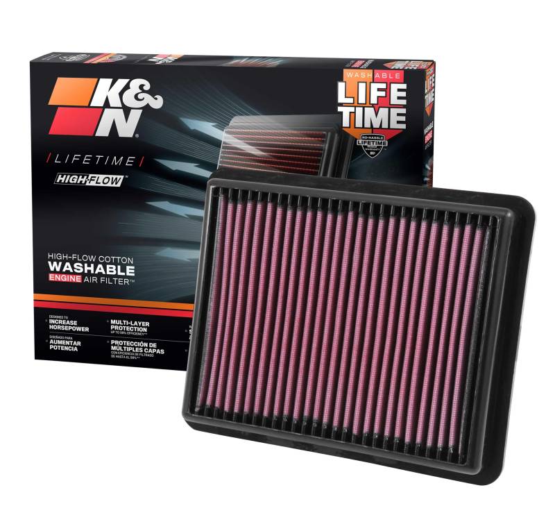 K&N 33-3024 Motorluftfilter: Hochleistung, Prämie, Abwaschbar, Ersatzfilter,Erhöhte Leistung, 2012-2019 (CX-5, CX-9, 6, 2, Atenza, Axela von K&N