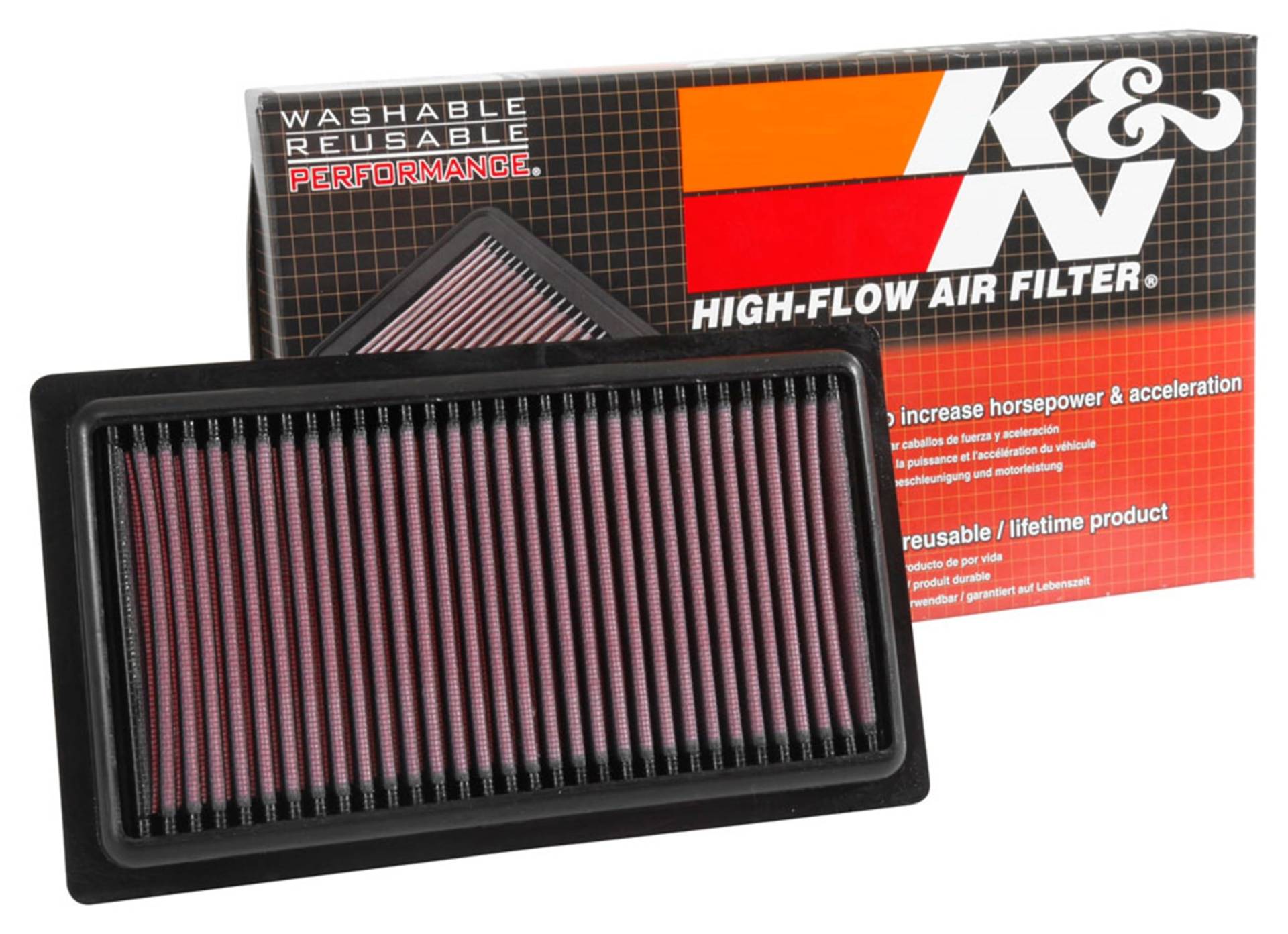 K&N 33-3052 Motorluftfilter: Hochleistung, Prämie, Abwaschbar, Ersatzfilter,Erhöhte Leistung, 2014-2019 (i20 II) von K&N