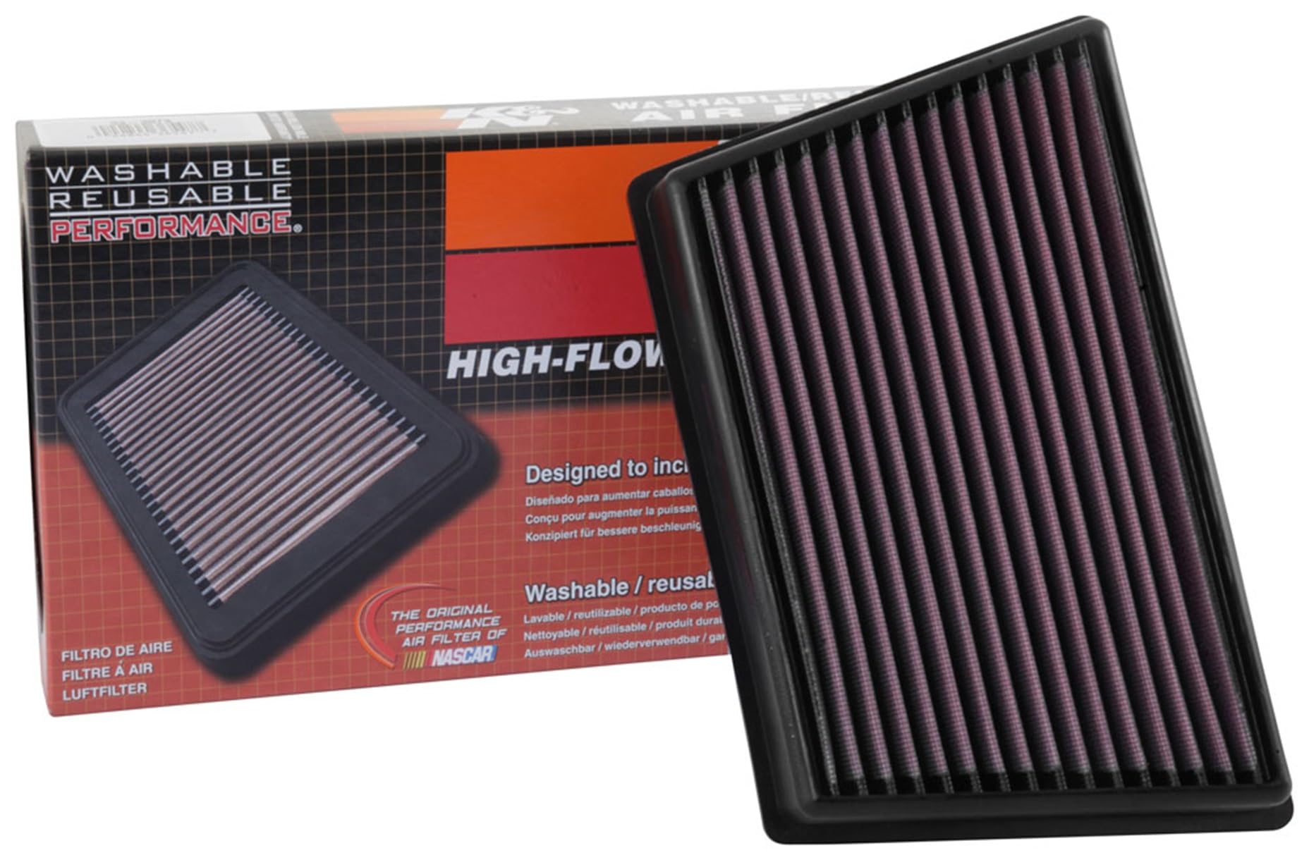 K&N 33-3073 Motorluftfilter: Hochleistung, Prämie, Abwaschbar, Ersatzfilter,Erhöhte Leistung, 2015-2019 (E-Pace, Discovery Sport, Range Rover Evoque) von K&N