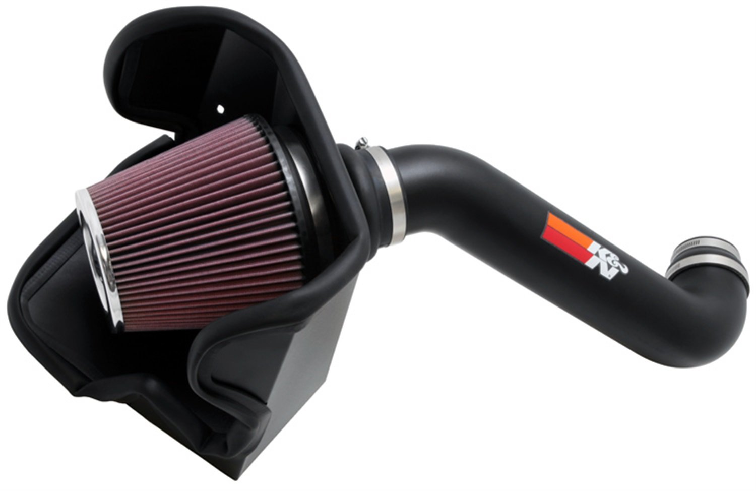 K&N High Performance Air Intake Kit kompatibel mit Jeep Liberty & Dodge Nitro 3.7L V6 2010-2012 - Schwarz (77-1562KTK) Rot von K&N