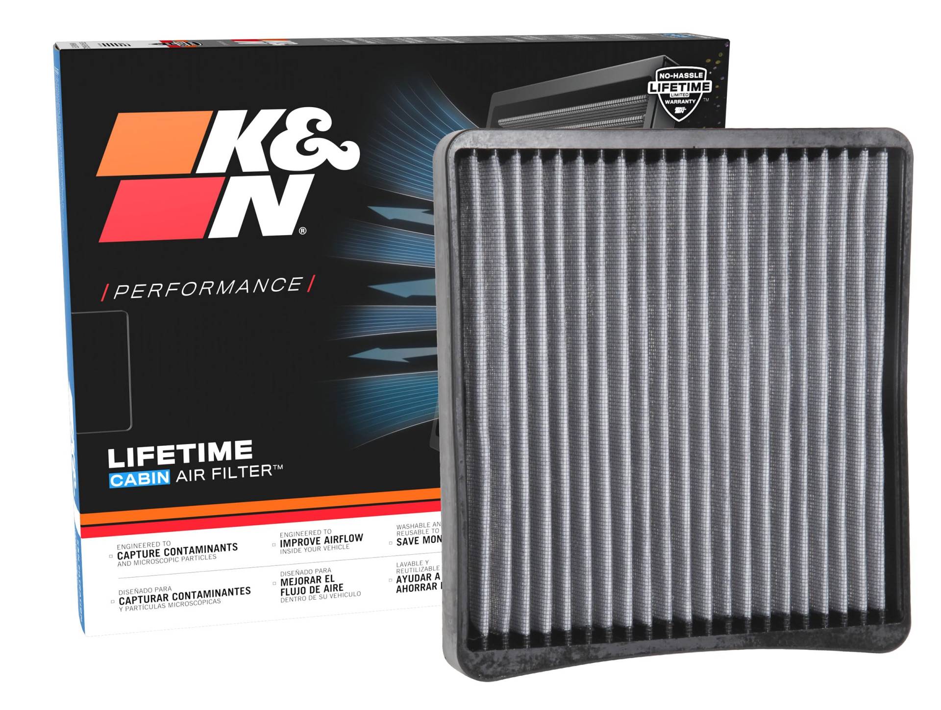 K&N Innenraumfilter kompatibel mit Dodge 1500 (Classic) 3.6/5.7 2019- (VF2065) Weiß von K&N