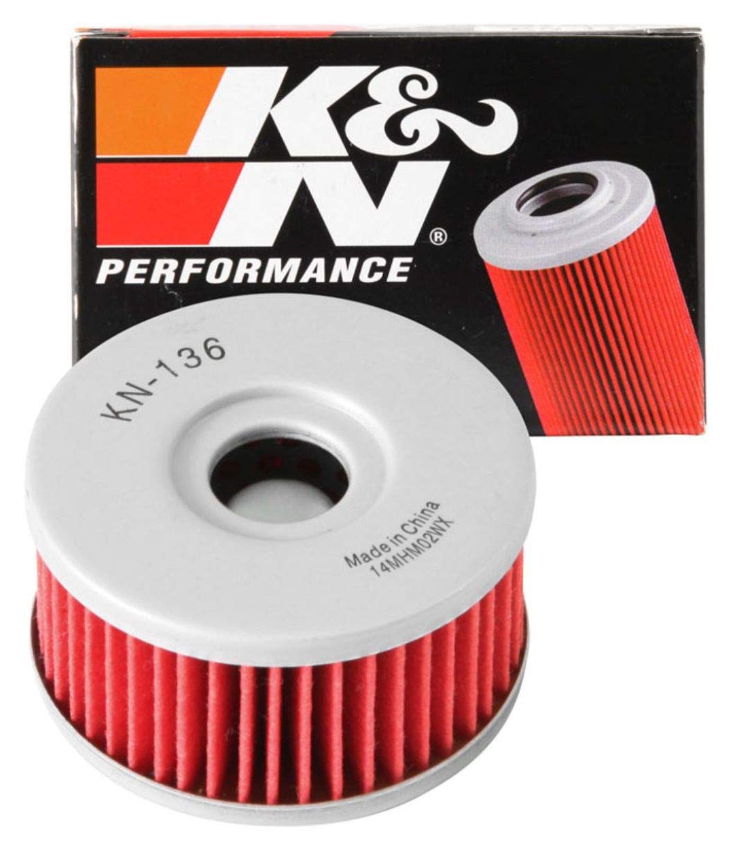 K&N Powersports Ölfilter - Kartusche 60x32mm kompatibel mit Suzuki, Beta (KN-136) von K&N