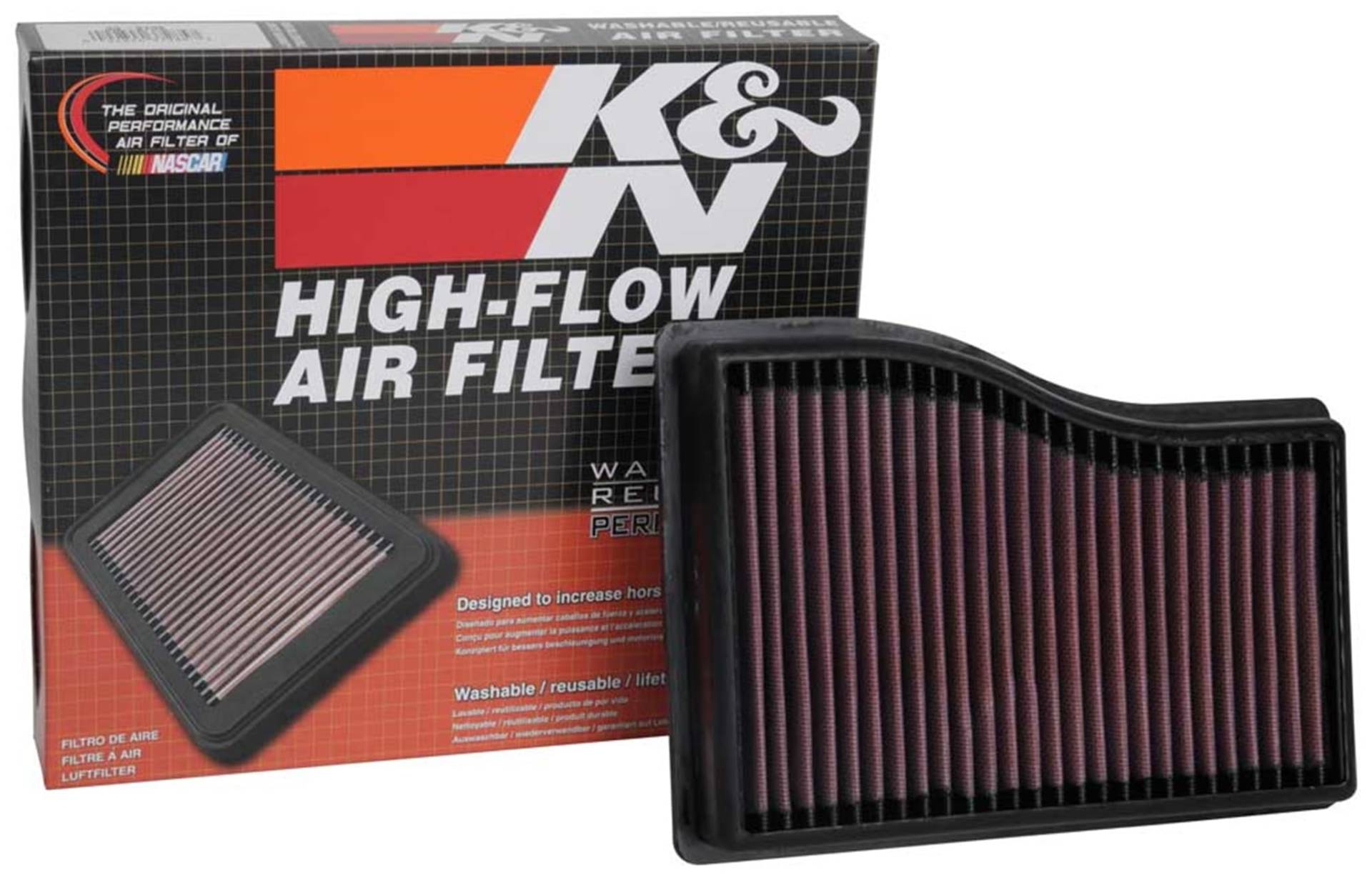 K&N Luftfilter A160 1.3 Turbo 2019-(33-3132), Rot von K&N