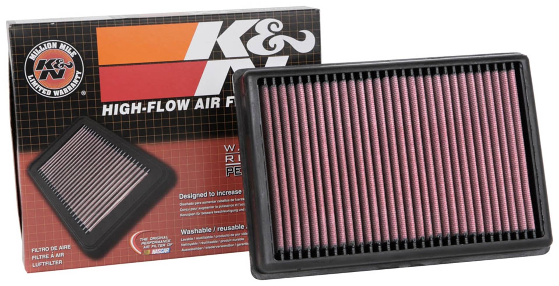 K&N Luftfilter kompatibel mit Ford Transit/Tourneo Connect 1.0 & 1.5 Diesel 2019- / Ford (Grand) C-Max 1.0 2019- (33-3138) von K&N