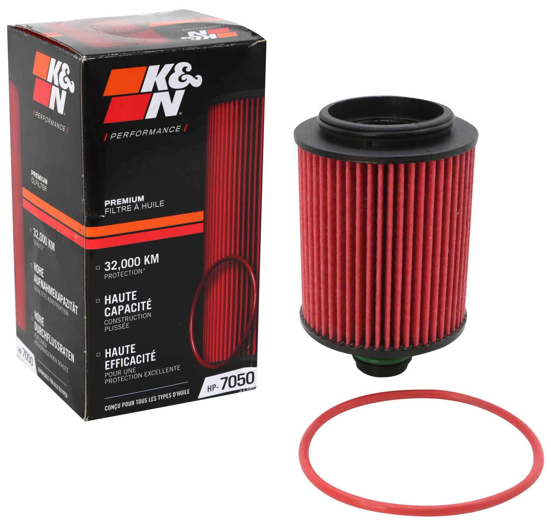 K&N Ölfilter - High Performance-Series kompatibel mit Alfa Romeo, Chrysler, Fiat & Lancia (HP-7050), Rot von K&N