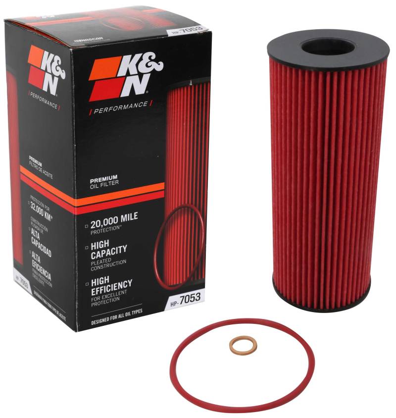 K&N Ölfilter - High Performance-Series kompatibel mit BMW (HP-7053), Rot von K&N