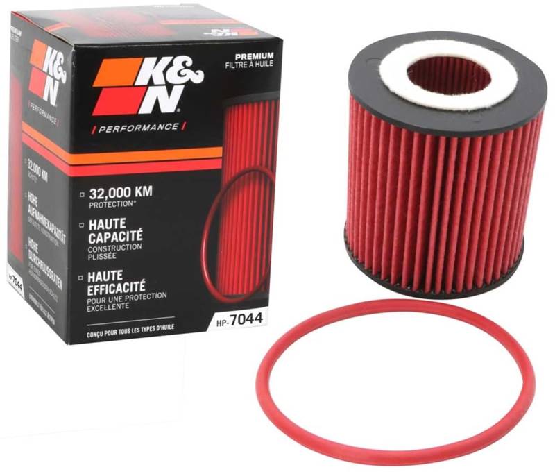 K&N Ölfilter - High Performance-Series kompatibel mit Ford & Mazda (HP-7044), Rot von K&N