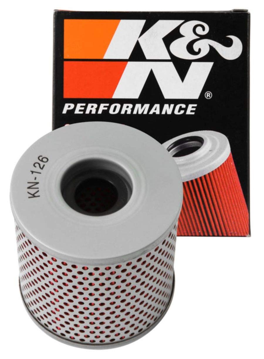 K&N Powersports Ölfilter - Kartusche 80x83mm kompatibel mit Kawasaki (KN-126), Rot von K&N