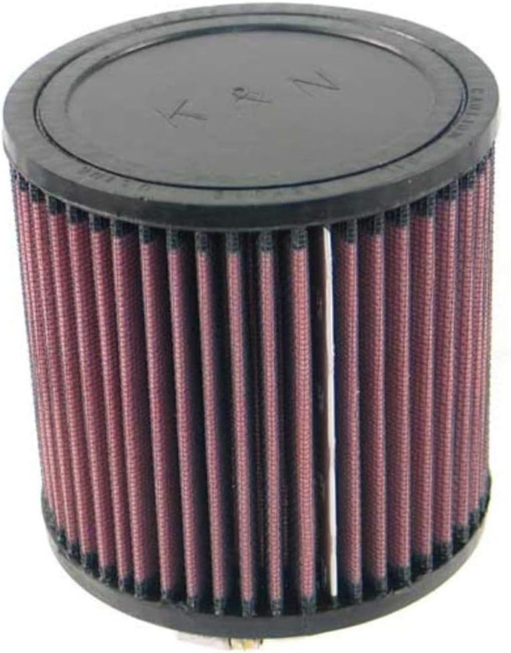 K&N RU 2430 KFZ und Motorrad Sportluftfilter, rund-zylindrisch, 76 mm Flanschdurchmesser, 127 mm hoch Rot von K&N