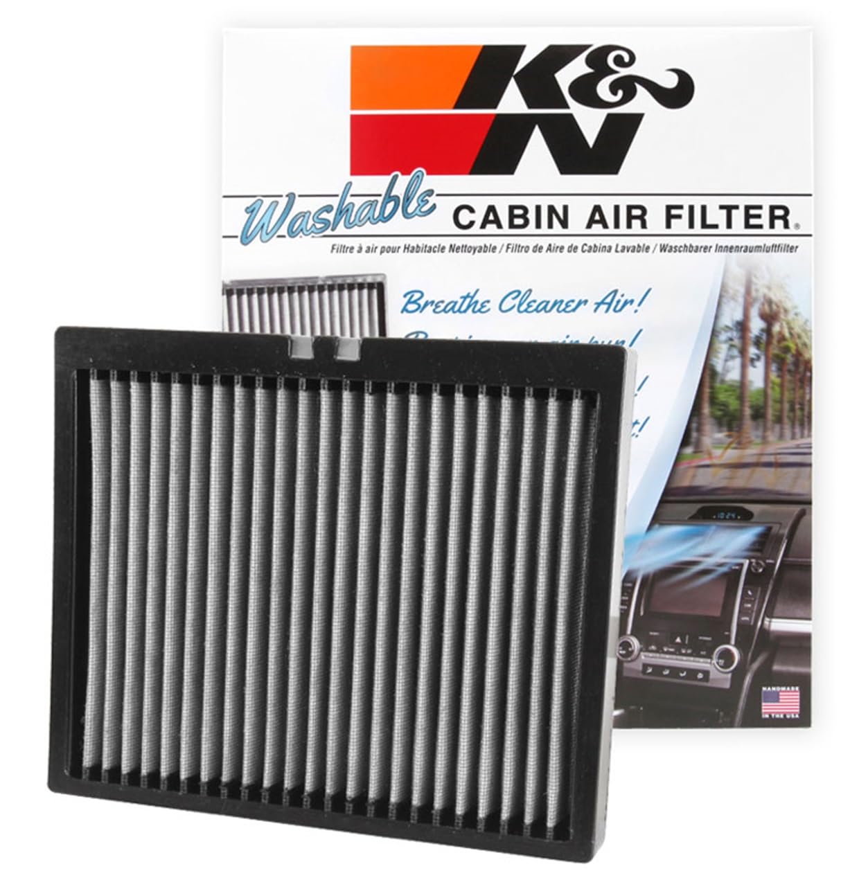 K&N VF2040 KFZ Innenraumluftfilter Weiß von K&N