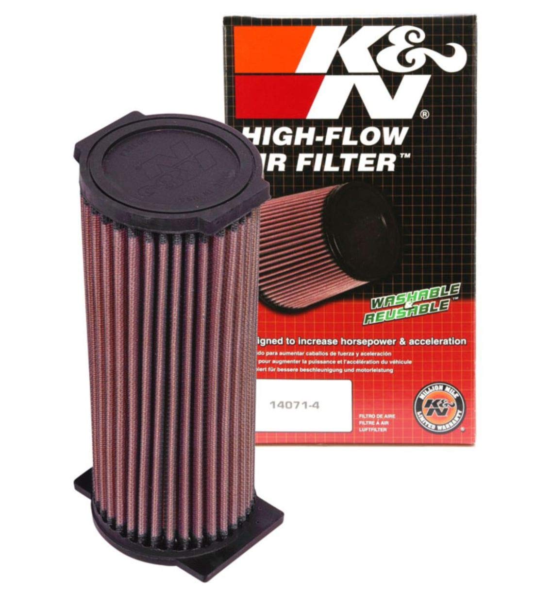 K&N YA-6602 Motorrad K&N Tausch-Luftfilter,Rot von K&N